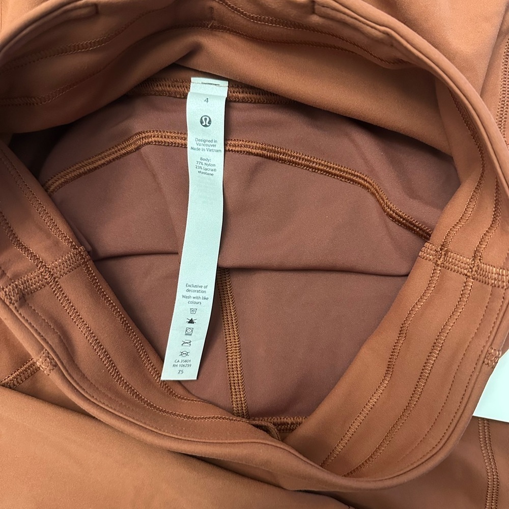 Lululemon Invigorate High-Rise Tight  Leggings 25" Womens 4 Dark Terracotta NWT - Picture 9 of 10